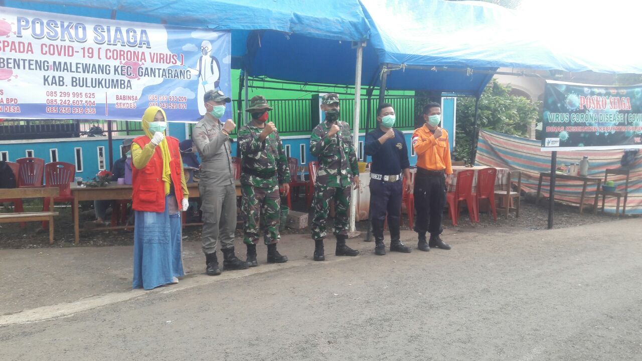 Pantau Posko Covid-19, Dandim 1411 Bulukumba Minta Warga Tidak Usah Panik