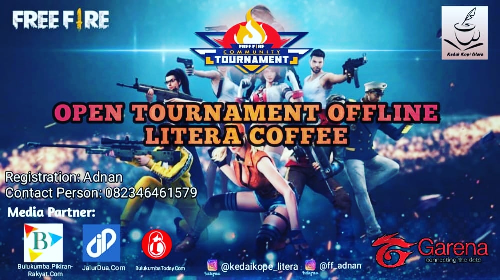 Turnamen Free Fire di Kedai Kopi Litera, ini Misinya