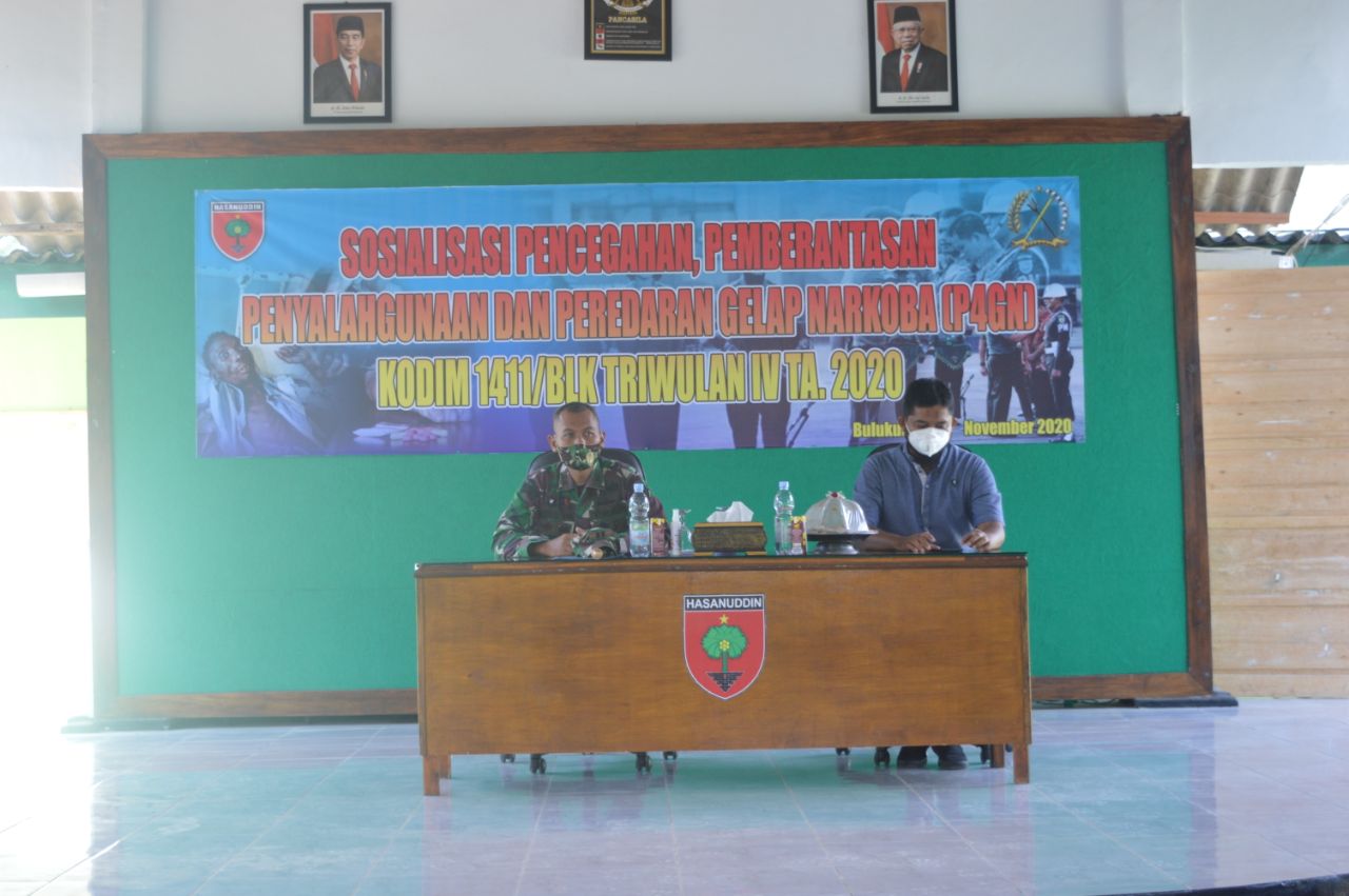 Kodim 1411/Bulukumba Gelar Sosialisasi P4GN Dan Tes Urine