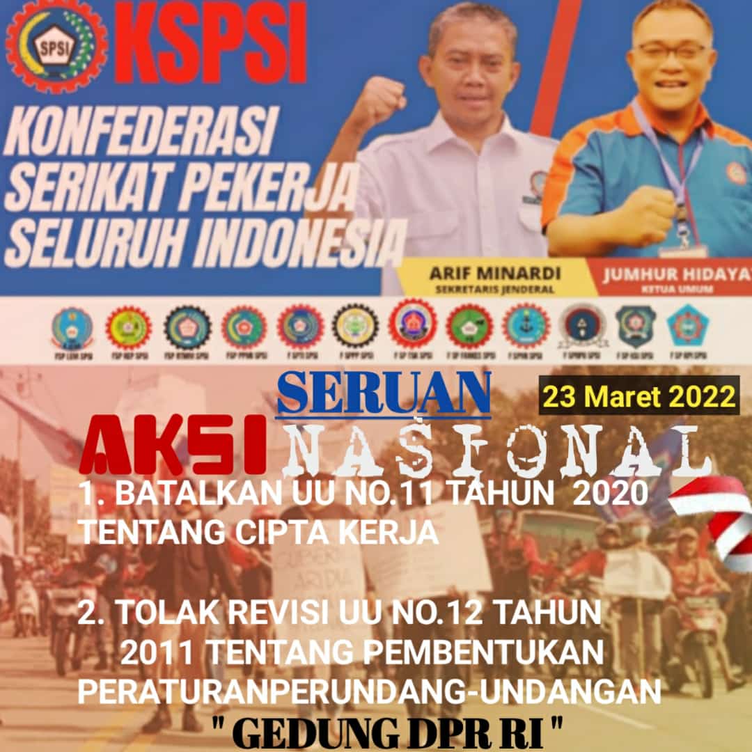 Seruan Aksi - Konfederasi Serikat Pekerja Seluruh Indonesia