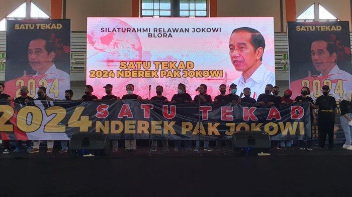 Tegak Lurus Dukung Jokowi, Relawan Kumpul di Blora Jawa Tengah
