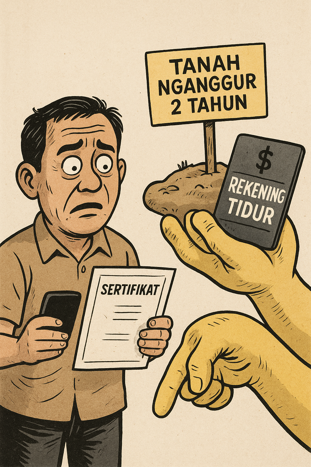 Tanah Menganggur &amp; Rekening ‘Tidur’: Dua Aturan Baru yang Bikin Warga Waswas, Hak Privat di Ujung Tanduk?